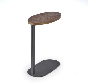Masuta de cafea Delphi nuc/negru - H58 cm
