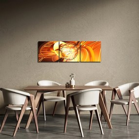 Tablou cu abstracție (cu ceas) (90x30 cm)