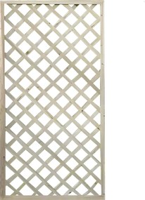 Ecran cu grilaj, natural, lemn, 90x120 cm, KALIFE TYP 2
