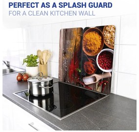Set 2 protecții din sticlă pentru aragaz Wenko Spices, 52 x 30 cm