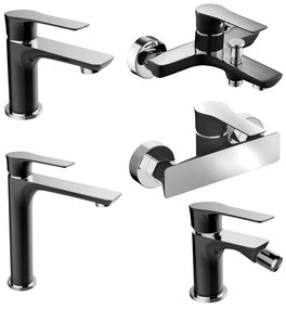 Set Baterii sanitare baie CasaBlanca LAVEO NEGRU-CROM