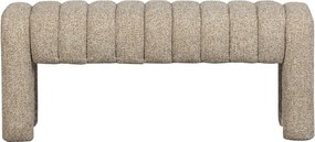 Bancă maro deschis capitonată cu tapițerie din țesătură bouclé Frex – WOOOD