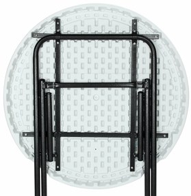 Casaria Masă de petrecere din plastic LYDA, Ø72x110cm, alb