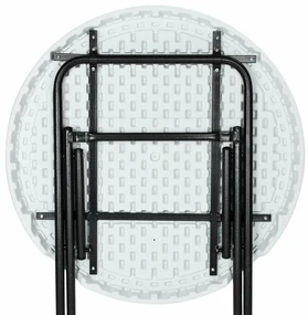 Casaria Masă de petrecere din plastic LYDA, Ø72x110cm, alb
