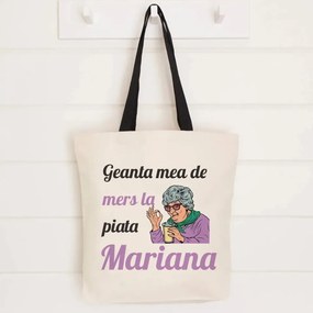 Geanta personalizata cu nume si text