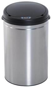 HOMCOM Coș de Gunoi Automat cu Senzor din Oțel Inoxidabil cu/separat Recipient Interior Rotund de 30 L | Aosom Romania