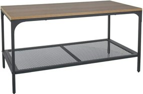 Masuta LEX L, stejar/negru, PAL laminat/metal, 90x45x45 cm