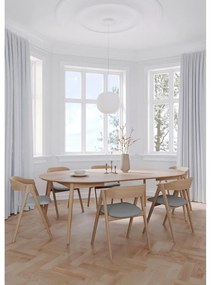 Masă de dining rotundă extensibilă cu aspect de lemn de stejar cu blat suplimentar ø 135 cm Meza – Hammel Furniture