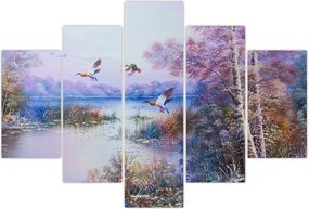 Tablou - Sosirea toamnei, pictură în ulei (150x105 cm)