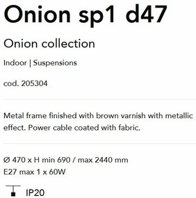 Pendul/ Lustra suspendata design modern ONION SP1 D47