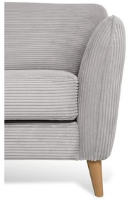 Colțar gri deschis cu tapițerie din catifea reiată (cu colț pe partea stângă ) Paris – Scandic