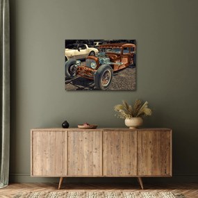 Tablou cu mașina maro (70x50 cm)