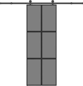 vidaXL Ușă glisantă cu set de feronerie sticlă temperată și aluminiu