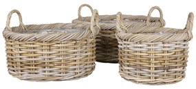 Coșuri Kuta, kubu rattan, naturale 3db