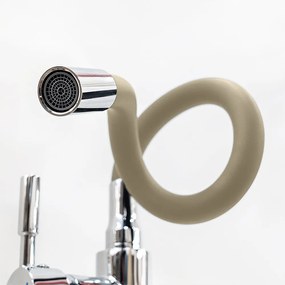 Baterie chiuvetă independentă Corin cu cioc flexibil bej