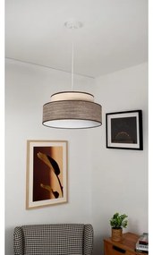 Lustră pe cablu GRACE 1xE27/60W/230V crem/maro