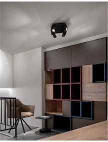 Plafoniera cu 4 spoturi LED directionabile Gon negru NVL-9105103