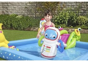 Piscina gonflabila pentru copii, de joaca, cu tobogan, 228x206x84 cm, bestway little astronaut