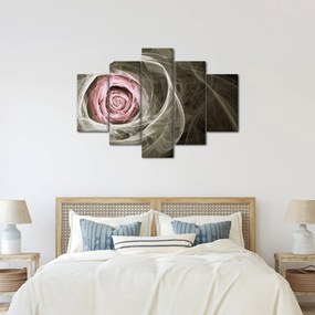 Tablou - Abstract trandafir roz deschis roz (150x105 cm)