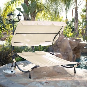 Șezlong relaxant pentru 2 persoane Craftfield BAHAMA - BEJ