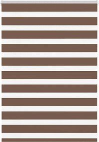 vidaXL Jaluzea tip zebra maro lățime țesătură 105,9 cm poliester