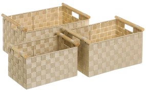 Coșuri de depozitare 3 buc. din material textil – Casa Selección