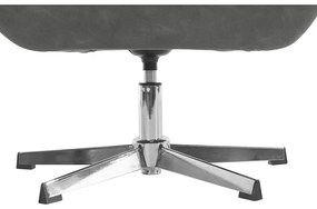 Fotoliu gri cu tapițerie din imitație de piele Naomi - Støraa