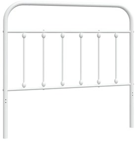 vidaXL Tăblie de pat de schimb metalică, alb, 107 cm