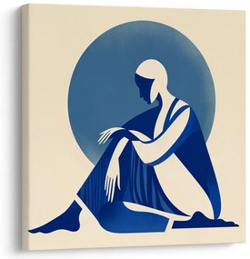 Tablou meditație în nuanțe de albastru