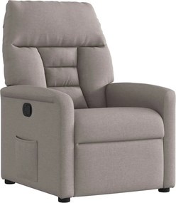 vidaXL Fotoliu rabatabil, gri taupe, material textil