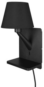 Aplică de perete negru-mat Comfort – Trio