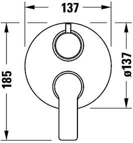 Duravit D-CODE - Baterie de duș pentru montaj încastrat, crom lucios DC5210008010