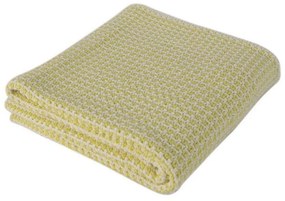 Pătură din bumbac pentru copii Homemania Decor Fluffy, 90 x 90 cm, galben