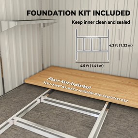 Outsunny Casă din Metal Galvanizat 7 x 5ft, cu Ușă Glisantă | Aosom Romania