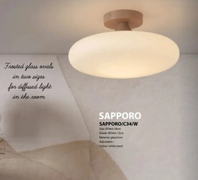 Plafoniera moderna design decorativ Sapporo alb/sand