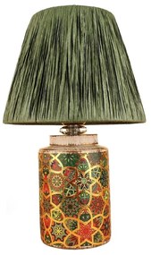 Veioză verde cu abajur din sfoară din hârtie (înălțime 38 cm) Alev – Opviq lights