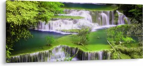 Tablou - Cascada Huay Mae Khamin, Kanchanaburi, Thailanda (120x50 cm)