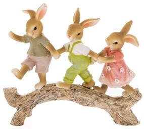 Figurina Bunnies on a branch 16 cm x 4 cm x 13 cm