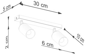 Spot Sollux SL.1367 WINX 2xGU10/10W/230V negru/crom
