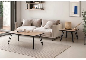 Măsuță de cafea cu blat cu aspect de lemn de stejar 60x60 cm Sindi – Marckeric