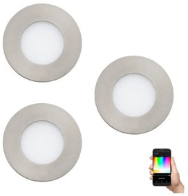 Eglo 32882 - Set 3x spoturi LED RGB reglabile încastrate FUEVA-C 1xLED/3W/230V