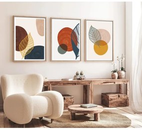 SET 3x pictură în ramă foto 50x70 cm colorat