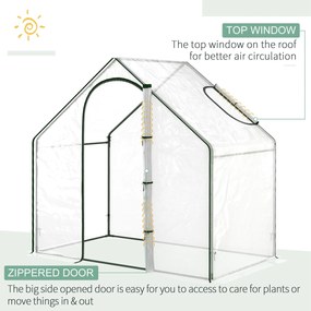 Outsunny sera de gradina, sera din PVC transparent sera pentru plante, legume, fructe 180x105x165 cm | AOSOM RO