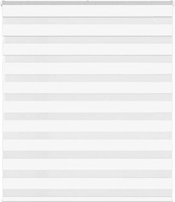 vidaXL Jaluzea tip zebra alb lățime țesătură 125,9 cm poliester