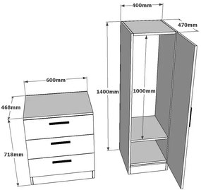 Comodă cu oglindă Coco White