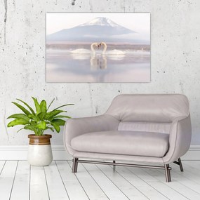 Tablou - Lebede îndrăgostite (90x60 cm)