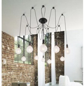 Rabalux 2224 - Lustră CASPAR 10xE27/60W/230V negru