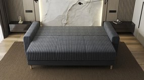 Canapea extensibilă dumonde cu ladă de depozitare si sezut confortabil din spuma high-density, Kronos Ambience Gri 210x100 cm