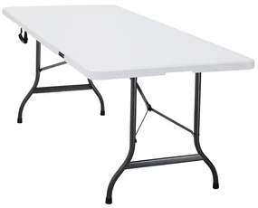 Masa gradina/bufet/camping Pliabil Alb 183 x 76 cm