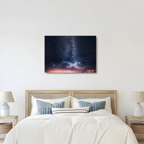 Tablou pe sticlă cerului plin de stele (70x50 cm)